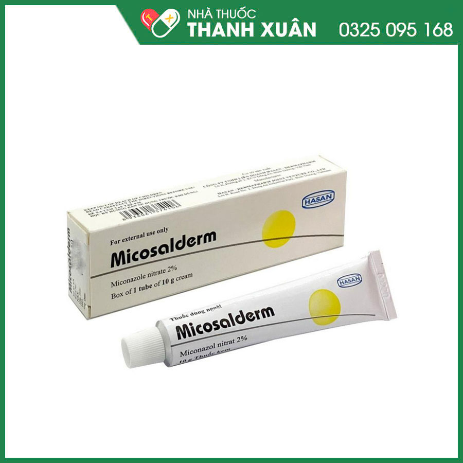 Micosalderm 2% điều trị nhiễm nấm ngoài da, nấm da, nấm móng, lang ben